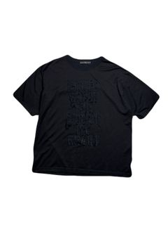 【予約品 3月9日(月) 18:00 締切】WO/JER S/TEE GAUZE / ウールジャージ ガーゼプリント Tシャツ / ブラック