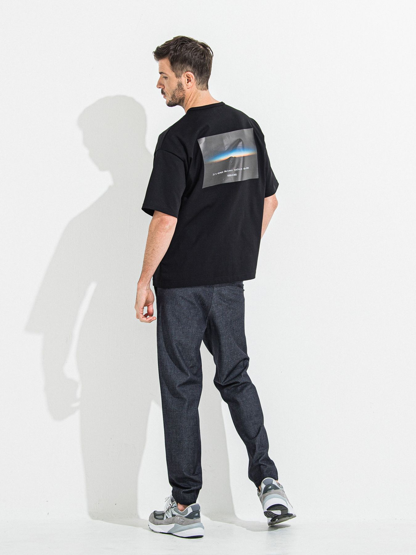 【予約品 】YOAKE PHOTO OVER TEE /  フォトオーバーサイズTシャツ / ブラック