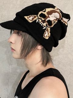KNIT CASQUETTEキャスケット/ BLACK【Roen】