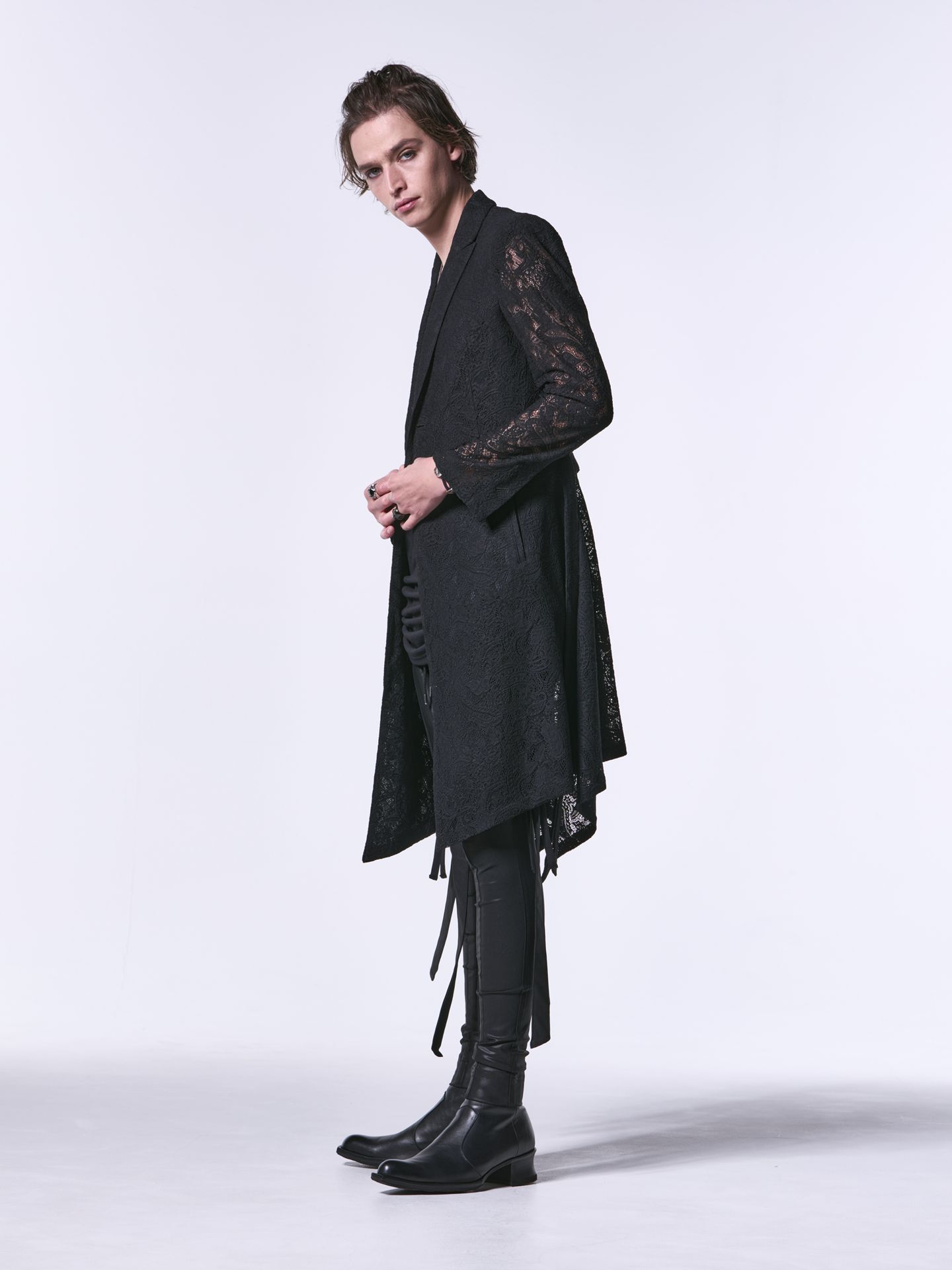 《予約品1月13日 10時締め》 FlareJacket / レースフレアジャケット / ブラック