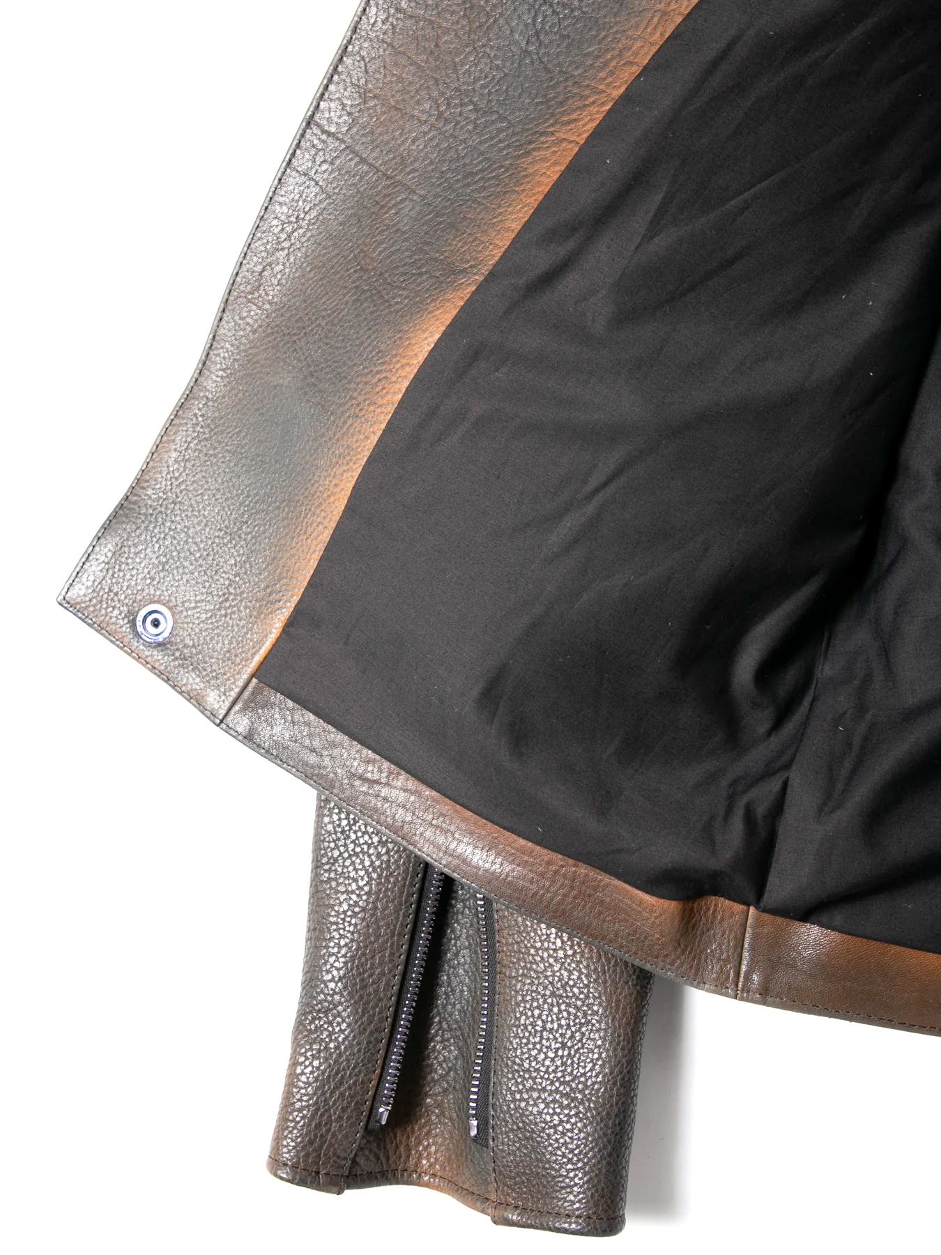 【予約品 10月12日(日) 締切】Full Vegetable Tanned Italian Double Shoulder Steer Hide Garment Burning Dyed Double Riders / イタリアン ダブルショルダー 燃焼製品染めダブルライダース / LIST