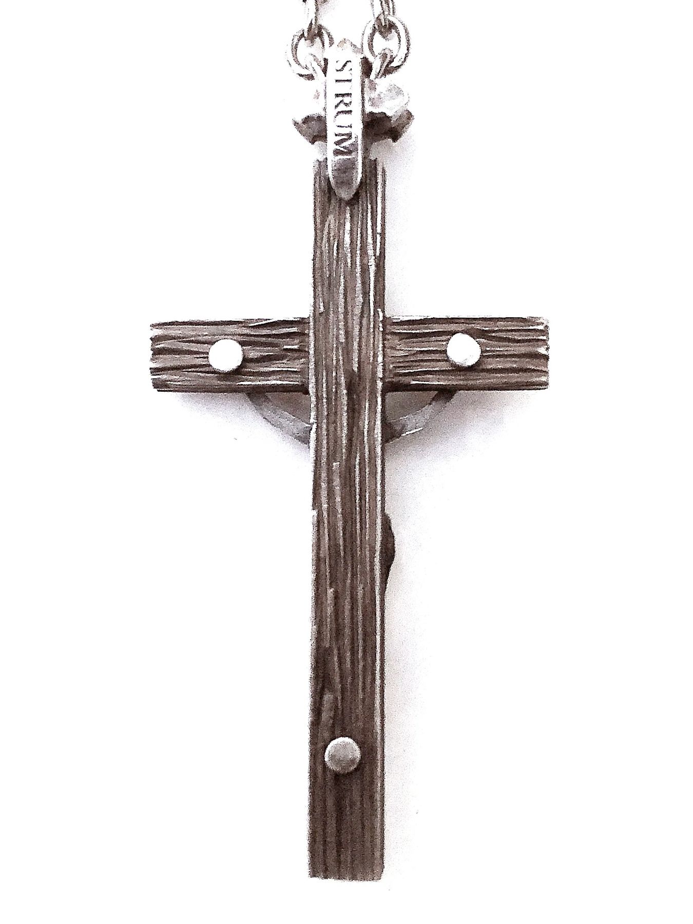【予約品 10月12日(日) 締切】Silver925 TINY CROSS NECKLACE / タイニークロスネックレス（流木加工 / 鏡面磨き）