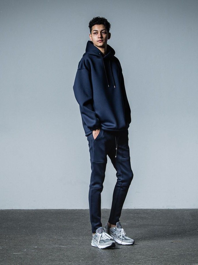 《予約品》 cardboard hoodie / ダンボールニットパーカー / ネイビー