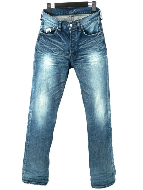 12.5oz Organic Cotton Stretch Denim Regular Straight Jeans / 12.5oz オーガニックコットン ストレッチデニム レギュラーストレート  / 1977 / インディゴUSED