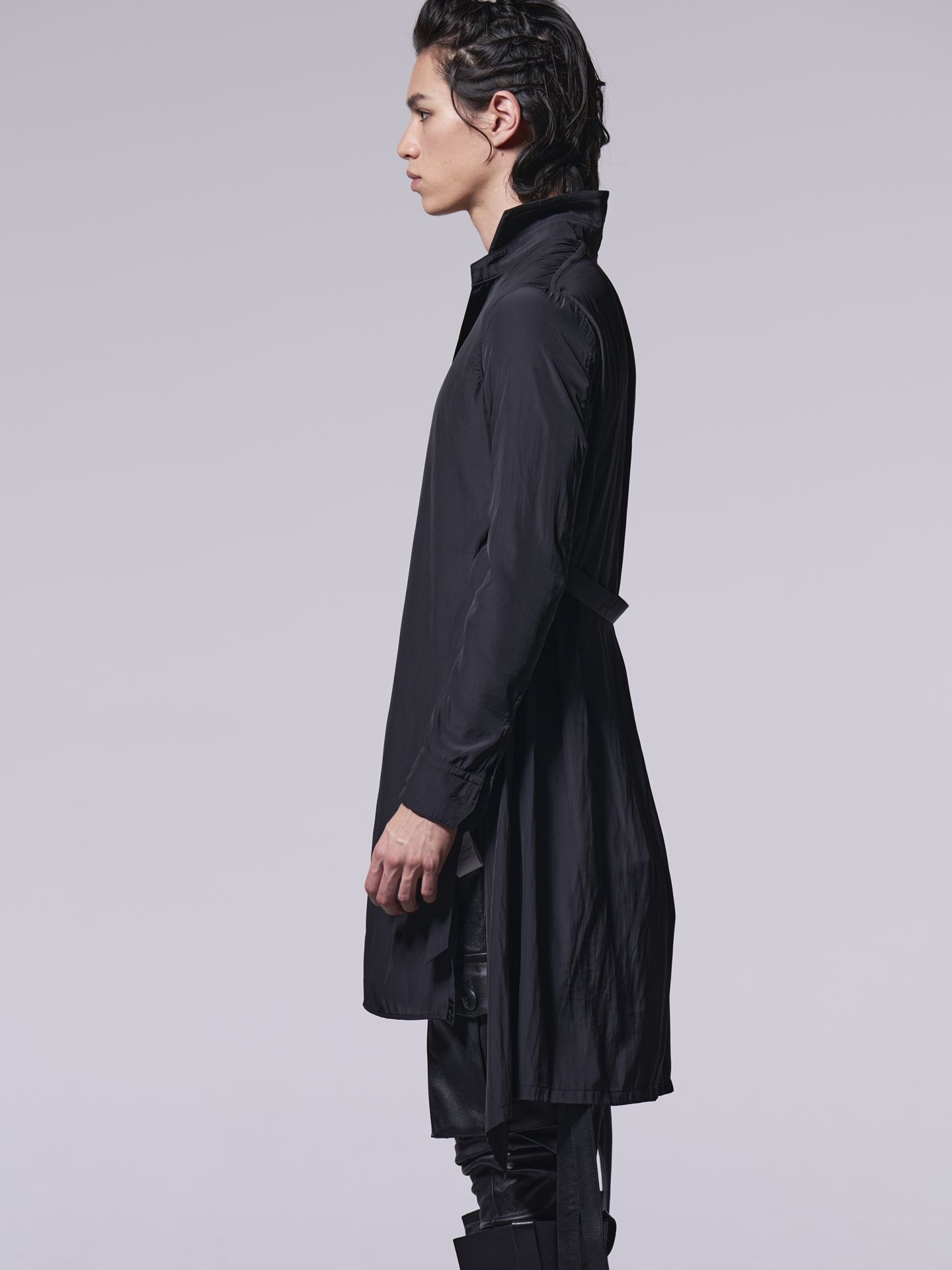 《予約品》  StandCollarFlareShirt / スタンドカラーシャツ / ブラック