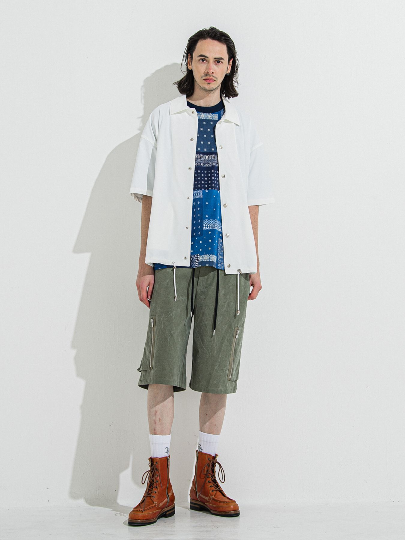 【予約品 】DAVID CARGO HALF PANTS / デヴィッドカーゴハーフパンツ / ヴィンテージカーキ