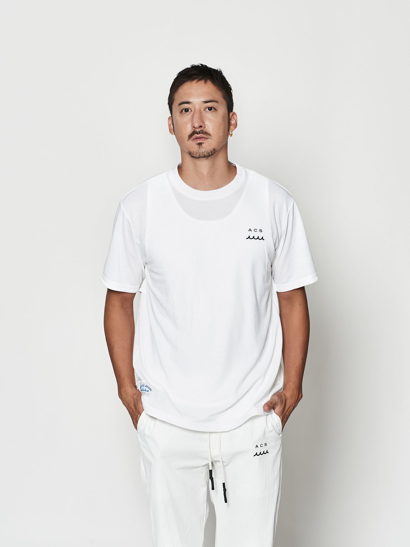 【予約品 10月9日(木) 締切】muta Ventilation Tee / Tシャツ / ホワイト【Acanthus × muta MARINE】