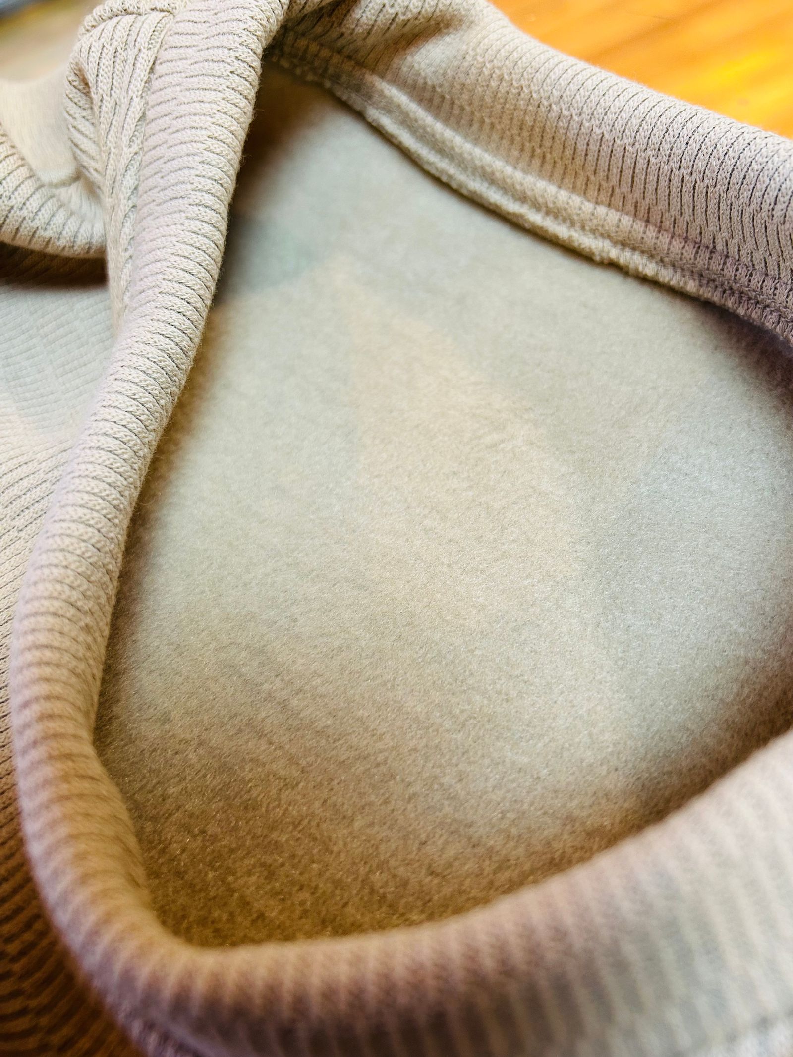 thermal loose trainer / 裏地特殊起毛ベロアフリーストレーナー / ベージュ 【RESOUND CLOTHING】