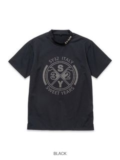 DOT PRINT EMB MOCK NECK / ブラック 【SY32 by SWEET YEARS GOLF】