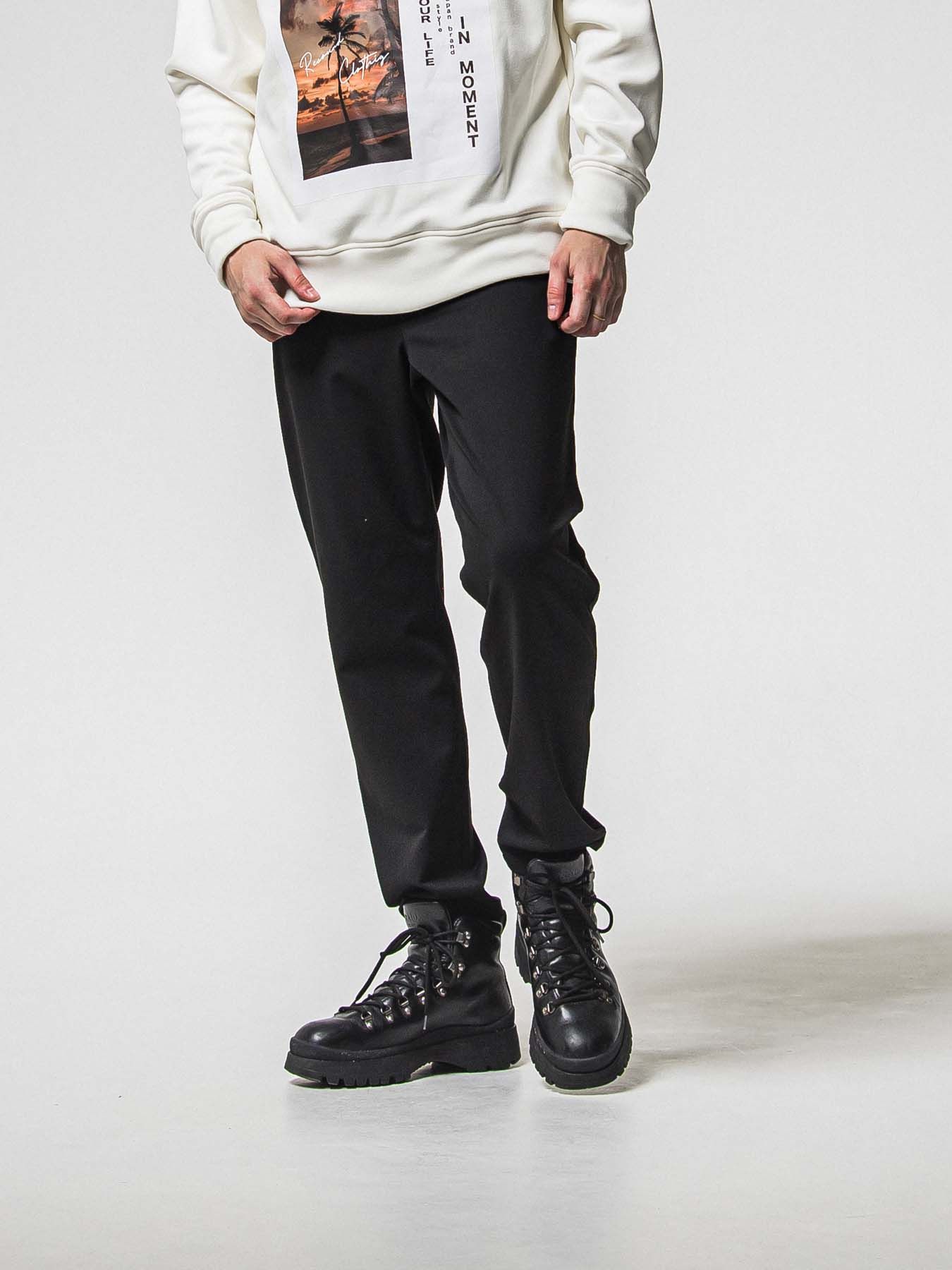 【予約品 8月31日(日) 締切】PAT WIDE EASY PANTS / パット ワイドイージーパンツ / ブラック