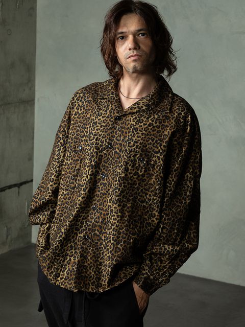 【予約品 7月5日(日) 締切】LEOPARD FLANNELSHIRTS / レオパード フランネルシャツ / ベージュ
