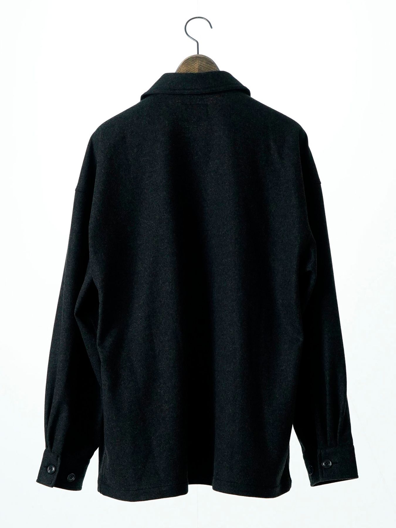 【予約品 】Woolnapp shirts / ウールシャツ / ブラック