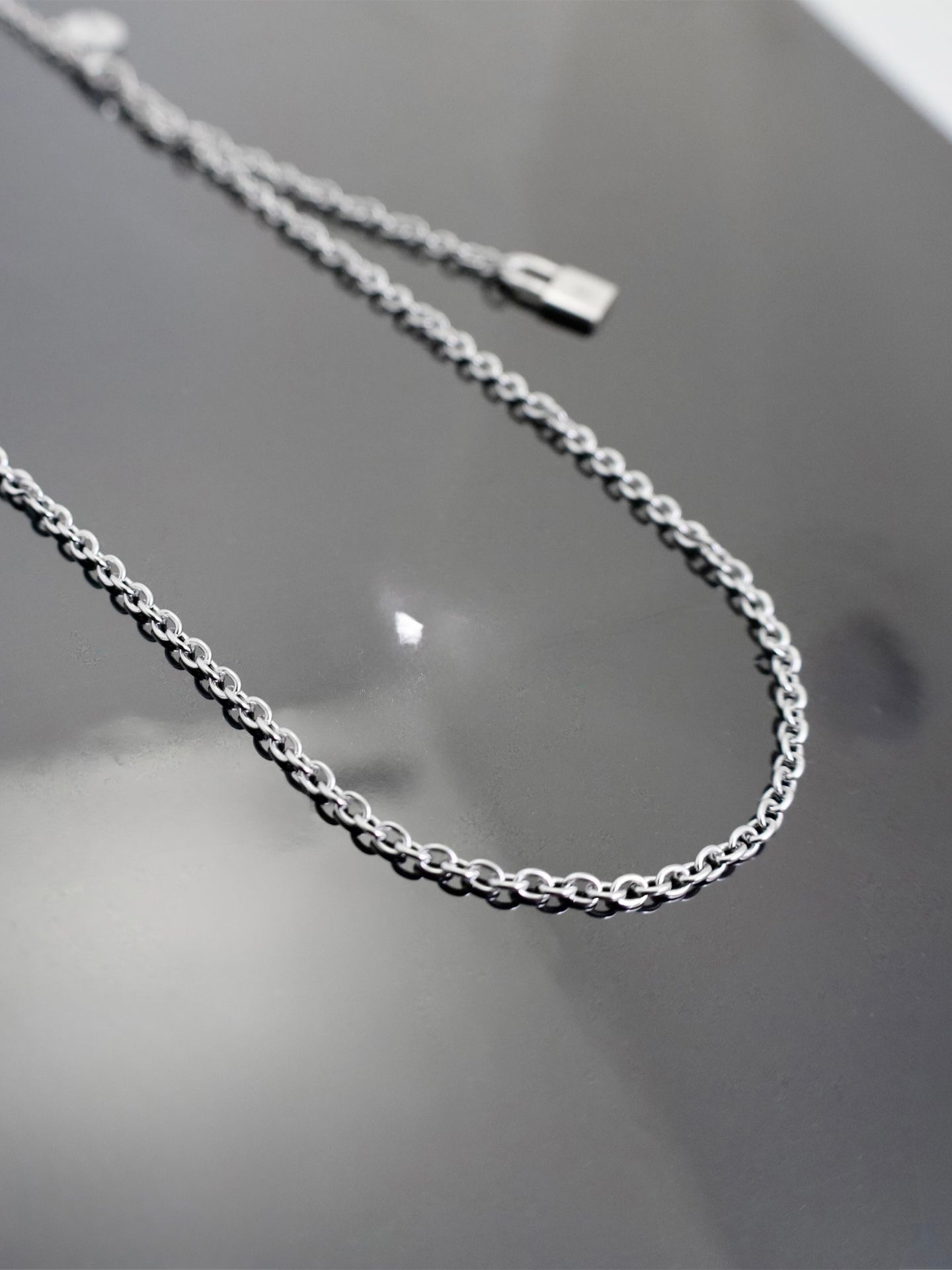 《受注生産》GODSIZE® PADLOCK STAINLESS CHAIN #2 55 / ゴッドサイズ® パドロック ステンレスチェーン #2 55 / 注文から1～2週間後入荷予定