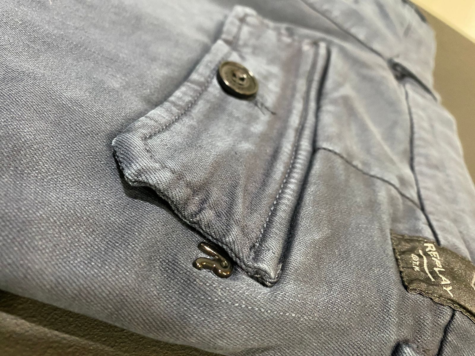 10.5 HYPERFLEX DENIM SHORTS / デニムショートパンツ  / ネイビー 【REPLAY】