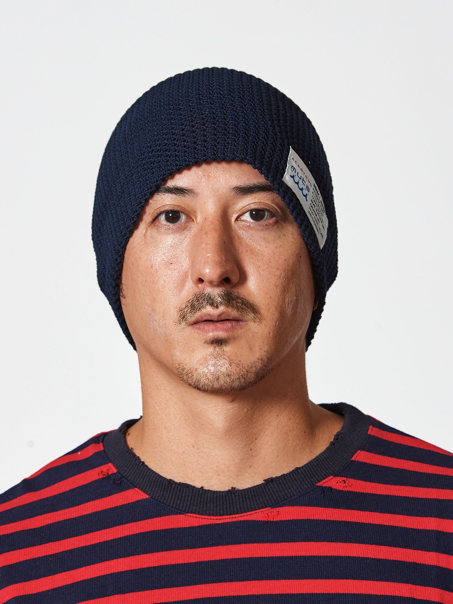 muta Mesh Back Pool Knit CAP / ニットキャップ / ネイビー 【Acanthus×muta】