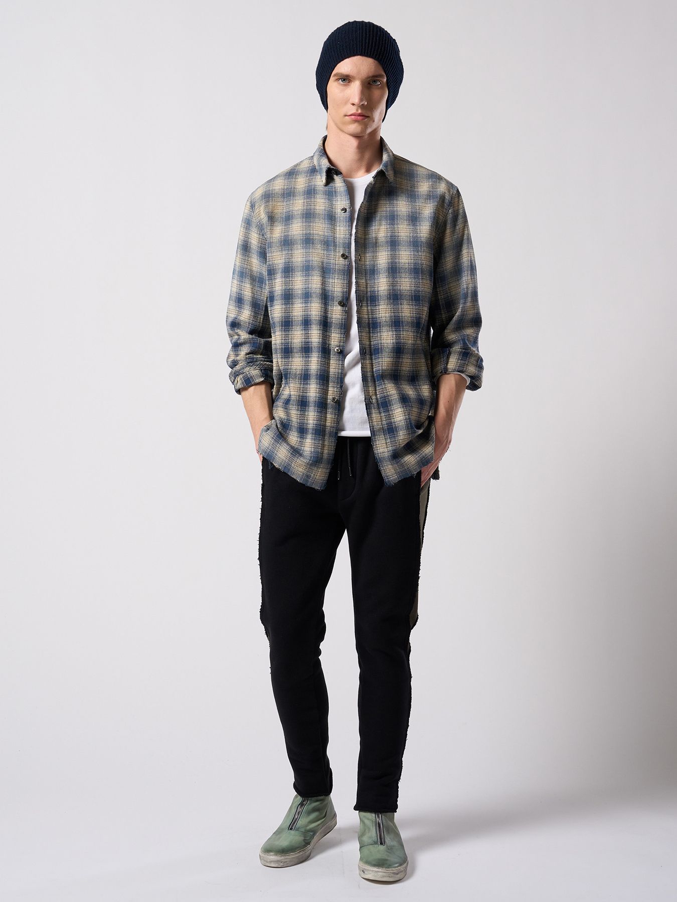 【予約品 4月19日(日) 18時締切】slim cut-off crew-neck L/S / スリムカットオフ クルーネック ロングスリーブ / ホワイト