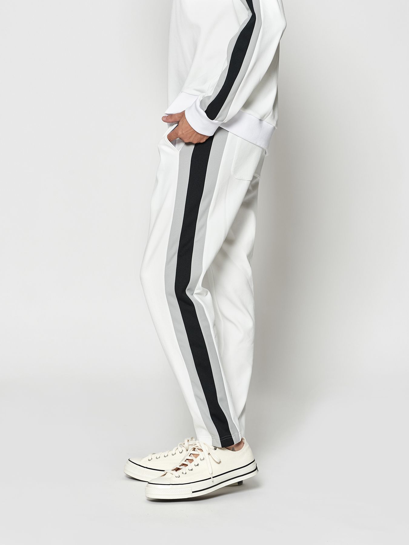 【予約品 10月9日(木) 締切】muta Track Pants / トラックパンツ / ホワイト【Acanthus × muta MARINE】