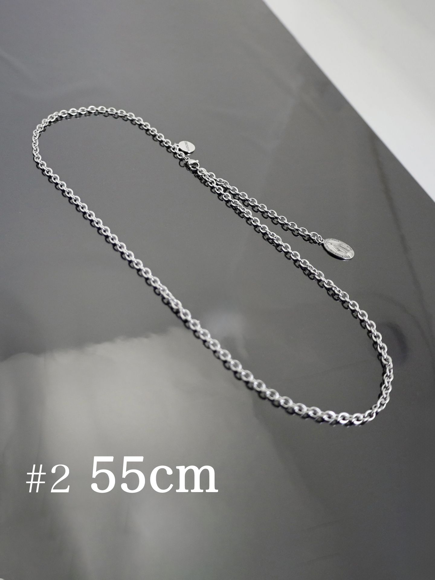 《受注生産》GODSIZE® MEDAL STAINLESS CHAIN #2 55 / ゴッドサイズ® メダイ ステンレスチェーン #2 55 / 注文から1～2週間後入荷予定