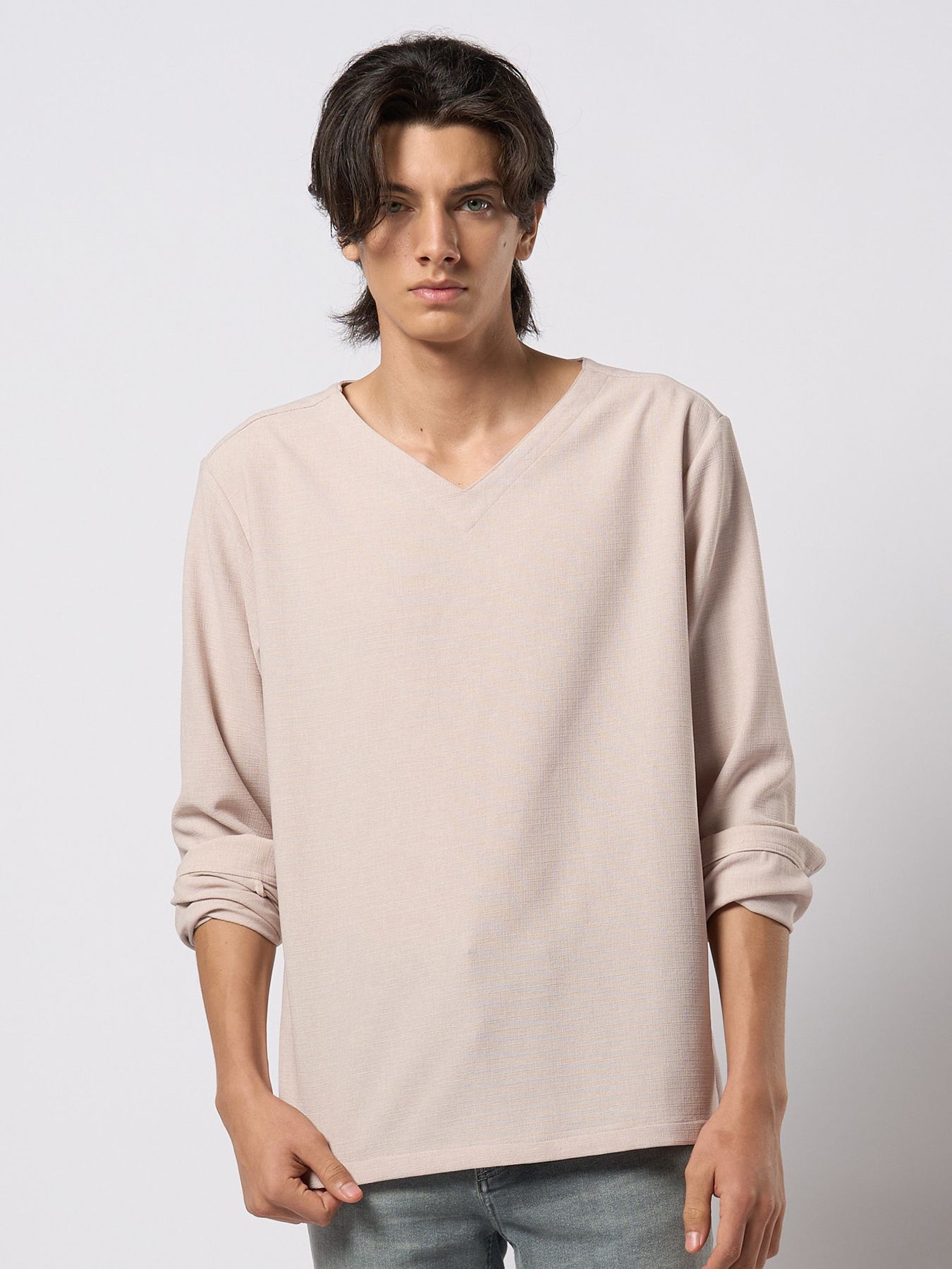 【予約品 9月23日(火) 締切】boat V-neck pullover shirt / ボートVネック プルオーバーシャツ / ナチュラル