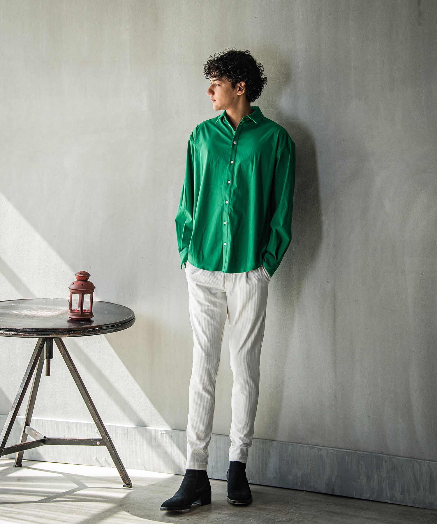 速乾NYLON JACK SHIRTS / ナイロンシャツ / グリーン