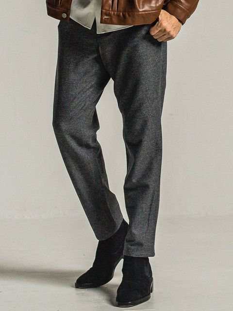 《予約9月1日18時締め》 PAT WIDE EASY PANTS  / カシミアウールパンツ / グレー