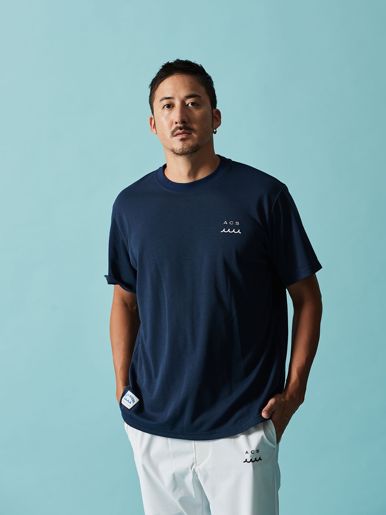 【予約品 10月9日(木) 締切】muta Ventilation Tee / Tシャツ / ネイビー【Acanthus × muta MARINE】