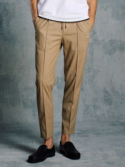 muta × wjk collection：smart pin-tuck slacks  / スマートピンタック スラックス / キャメル