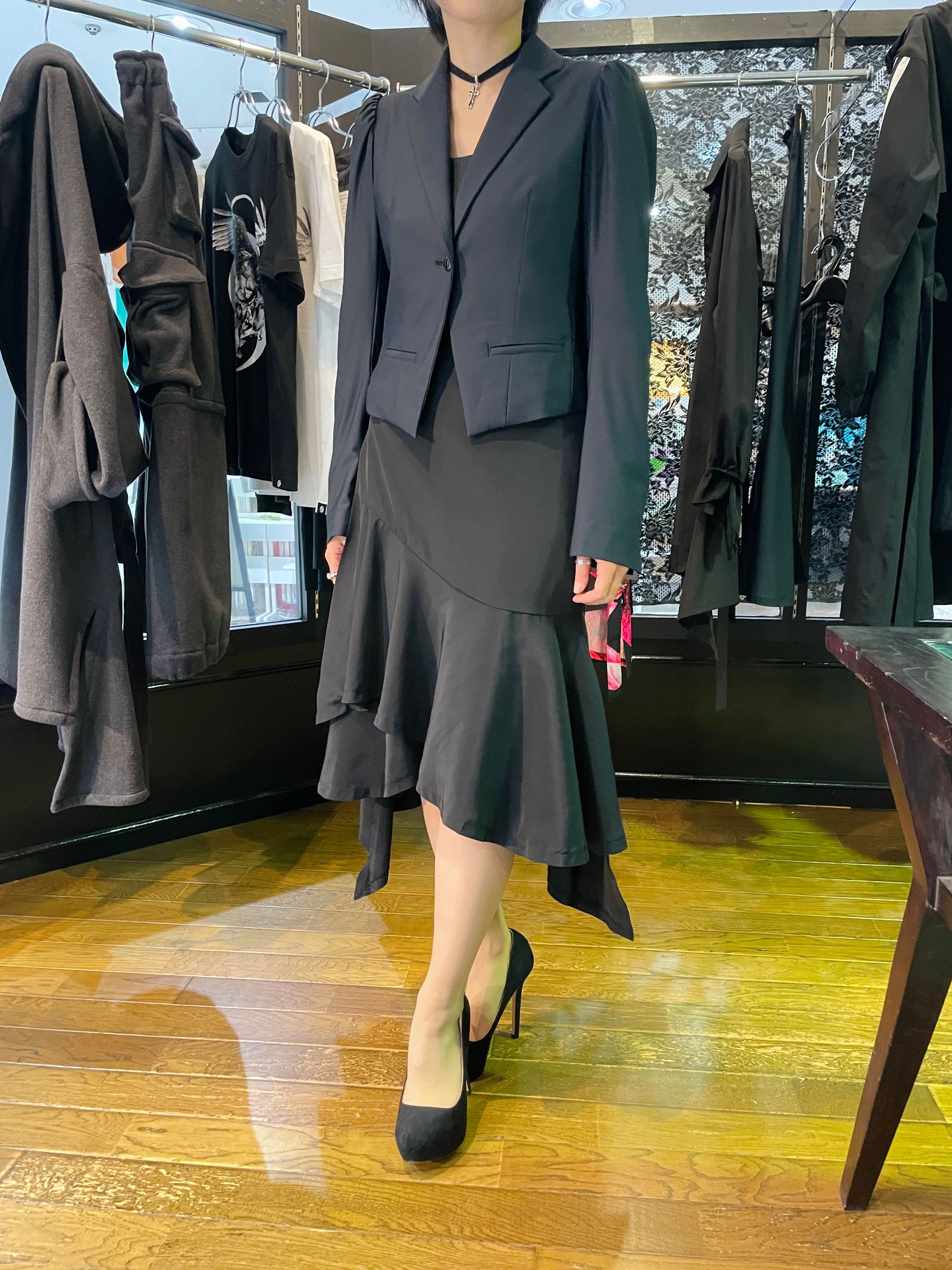 《予約品11月4日 》 WrapFrillSkirt / フリルスカート / ブラック