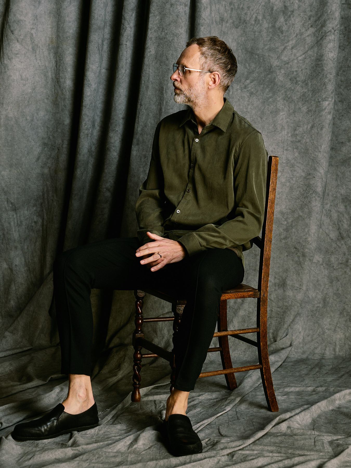 【予約品 4月19日(日) 18時締切】cupuro fibril dress shirt / キュプラフィブリル ドレスシャツ / フェードカーキ