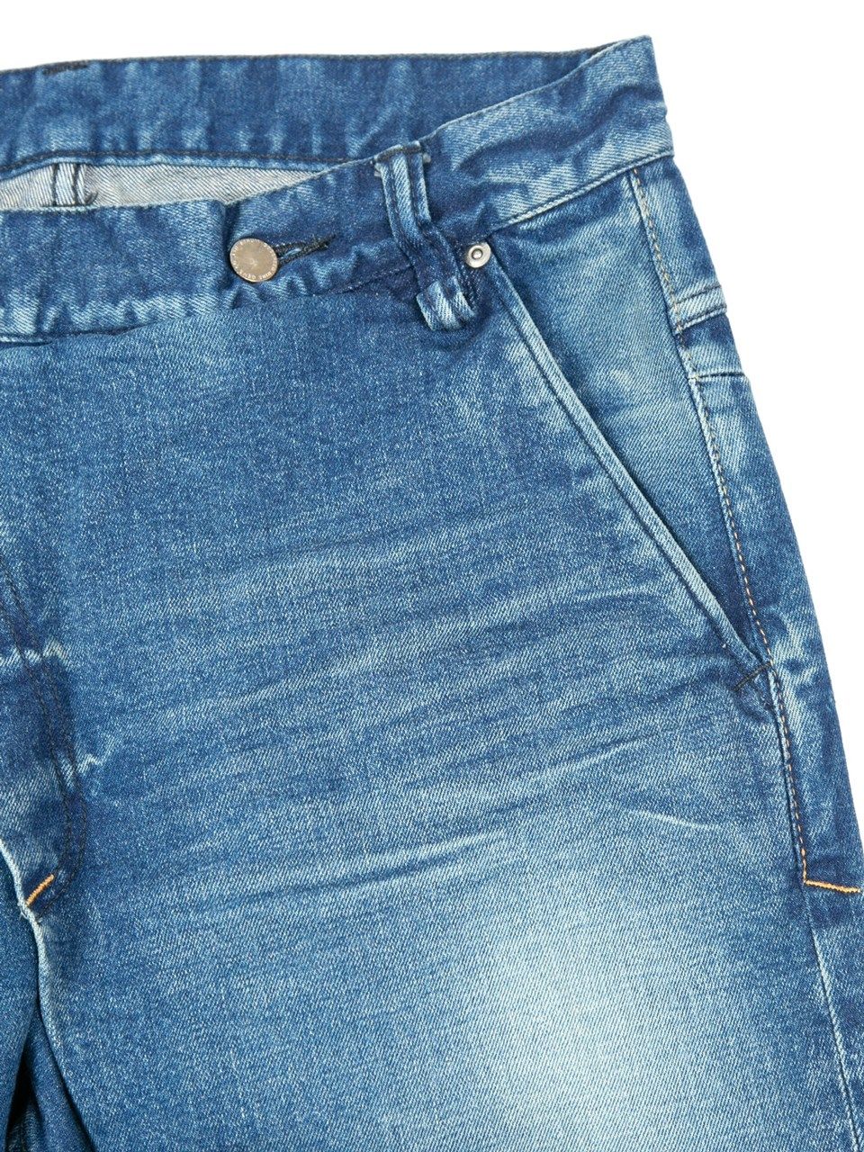12.5oz Organic Cotton Stretch Over Lap Tight Straight Jeans / 12.5oz オーガニックコットン ストレッチデニム オーバーラップ タイトストレート ジーンズ / Over Down / インディゴ