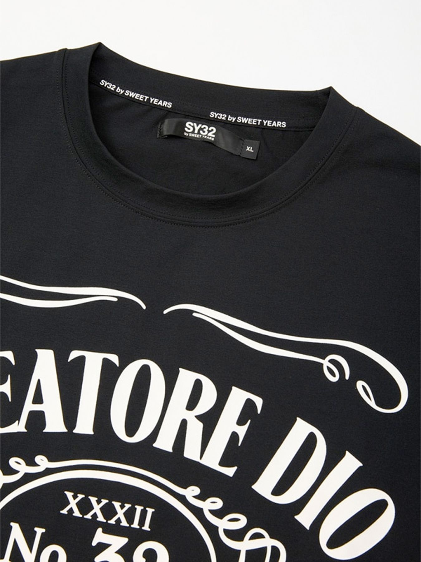 BIG PRINT L/S TEE / ビッグプリント 長袖Tシャツ / ブラック 【SY32 by SWEET YEARS】