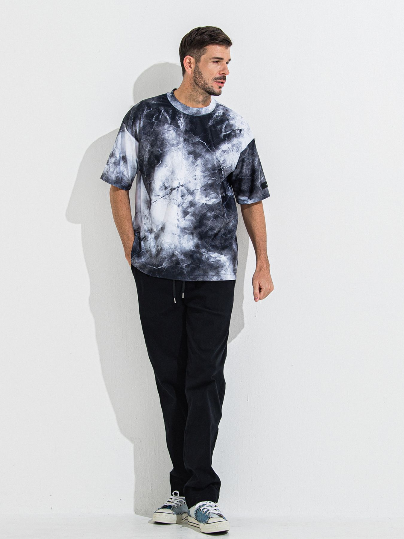 【予約品 】DENIM JERSEY WIDE PT / デニムジャージワイドパンツ / ブラック