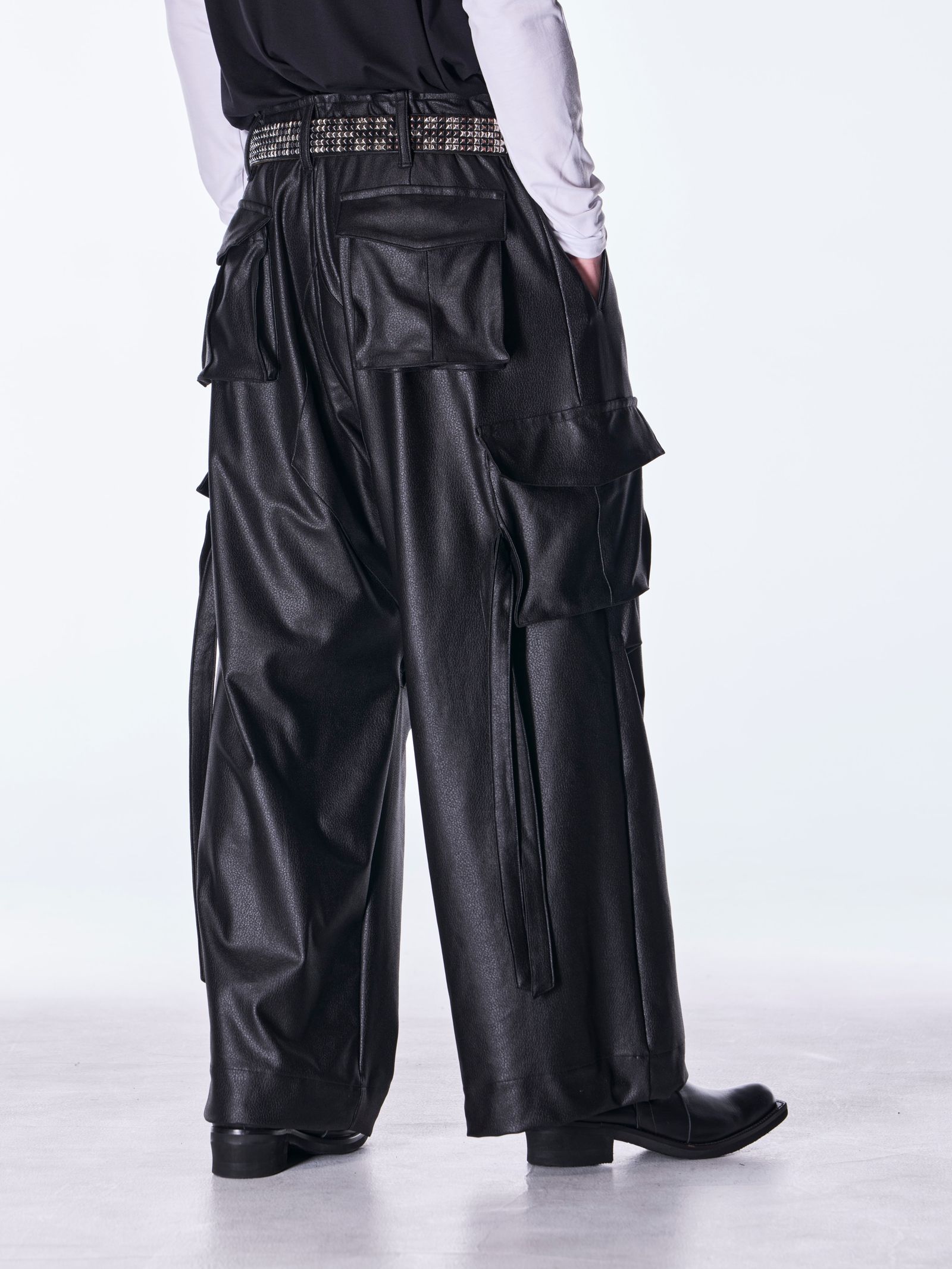 【予約品 6月29日(月) 締切】Emboss Silley Jersey Cargo Pants / サルエル ボンデージパンツ / ブラック