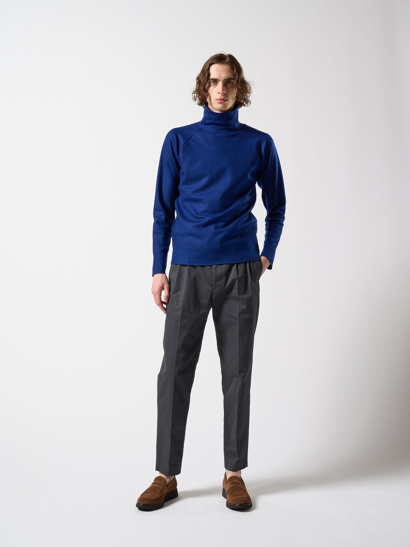 【予約品】 pressed tapered chino / チノパンツ /  グレー