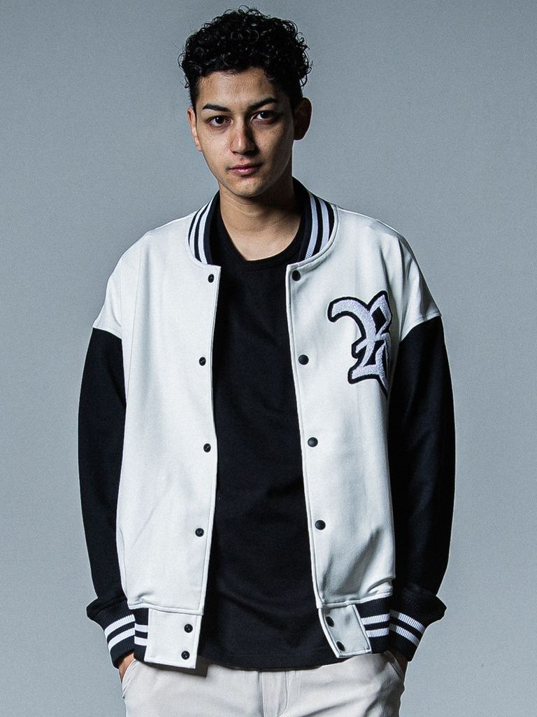 《予約品》 RC JERSEY OVER VARSITY JACKET / スタジャン / ホワイト