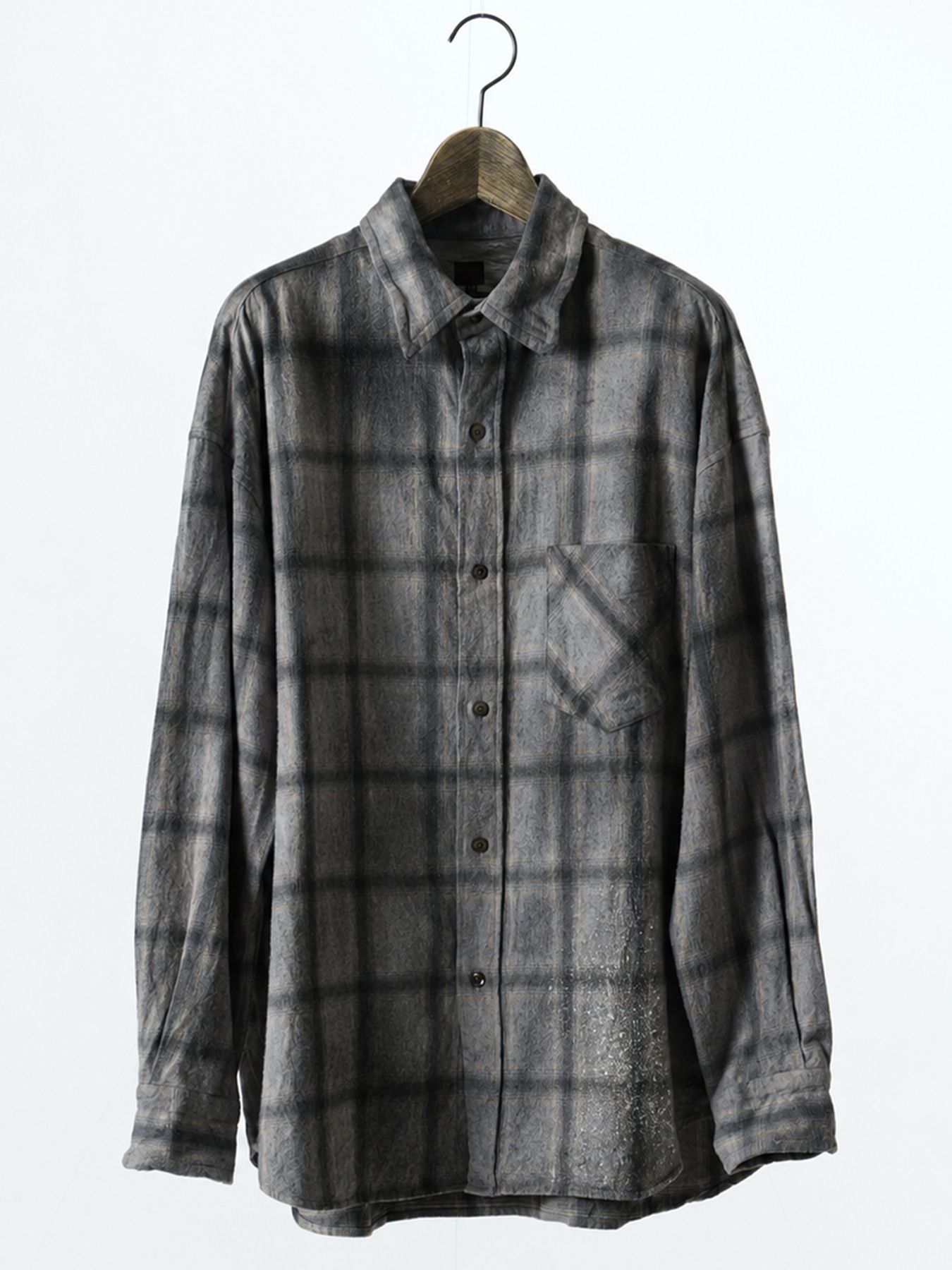 【予約品 7月5日(日) 締切】HAZE FLANNELSHIRTS dirty / フランネルチェックシャツ / ダーティーチャコール