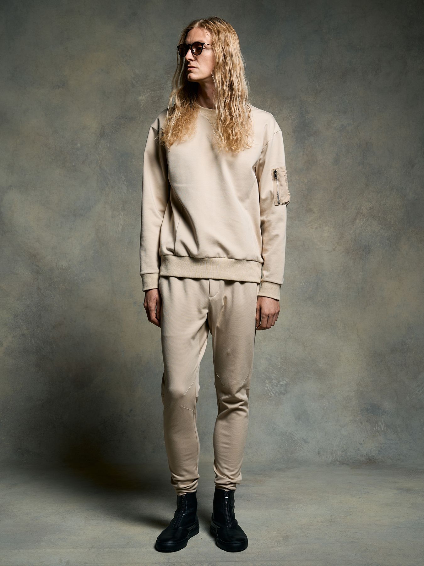 【予約品 9月23日(火) 締切】basic rib sweat pants / ベーシック リブスウェットパンツ / ライトベージュ