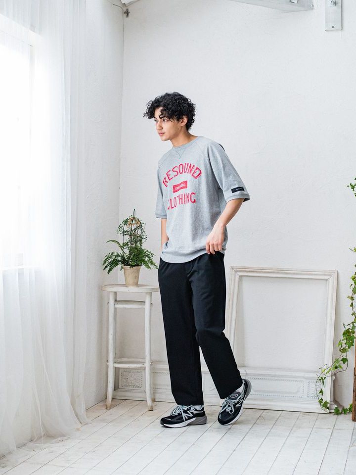 《予約品3月3日18：00締め》 college half sleave / ハーフスリーブT / グレー