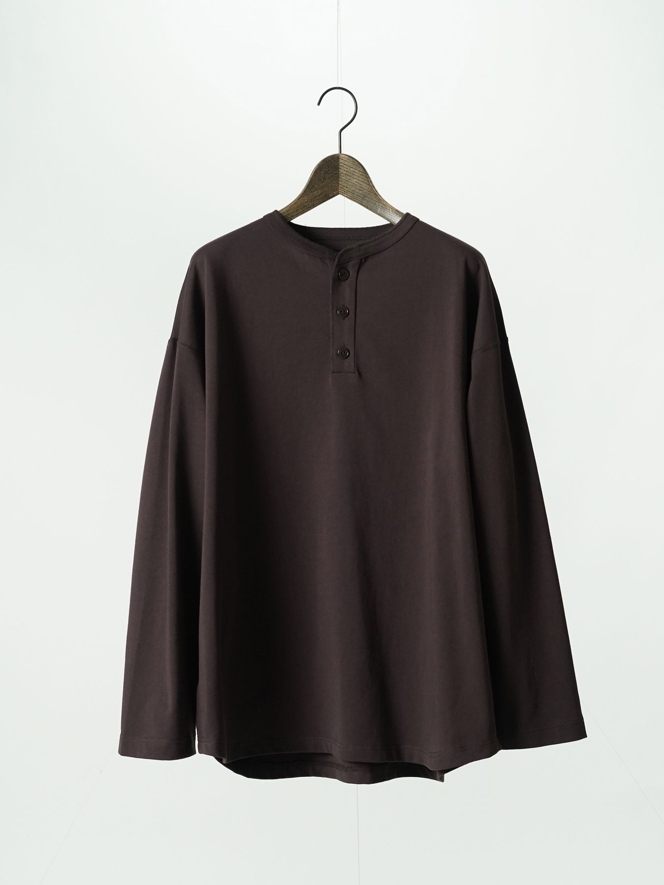 【予約品 5月6日(水) 締切】FLATSEAMME-HENLEY / ヘンリーネックカットソー / パープル