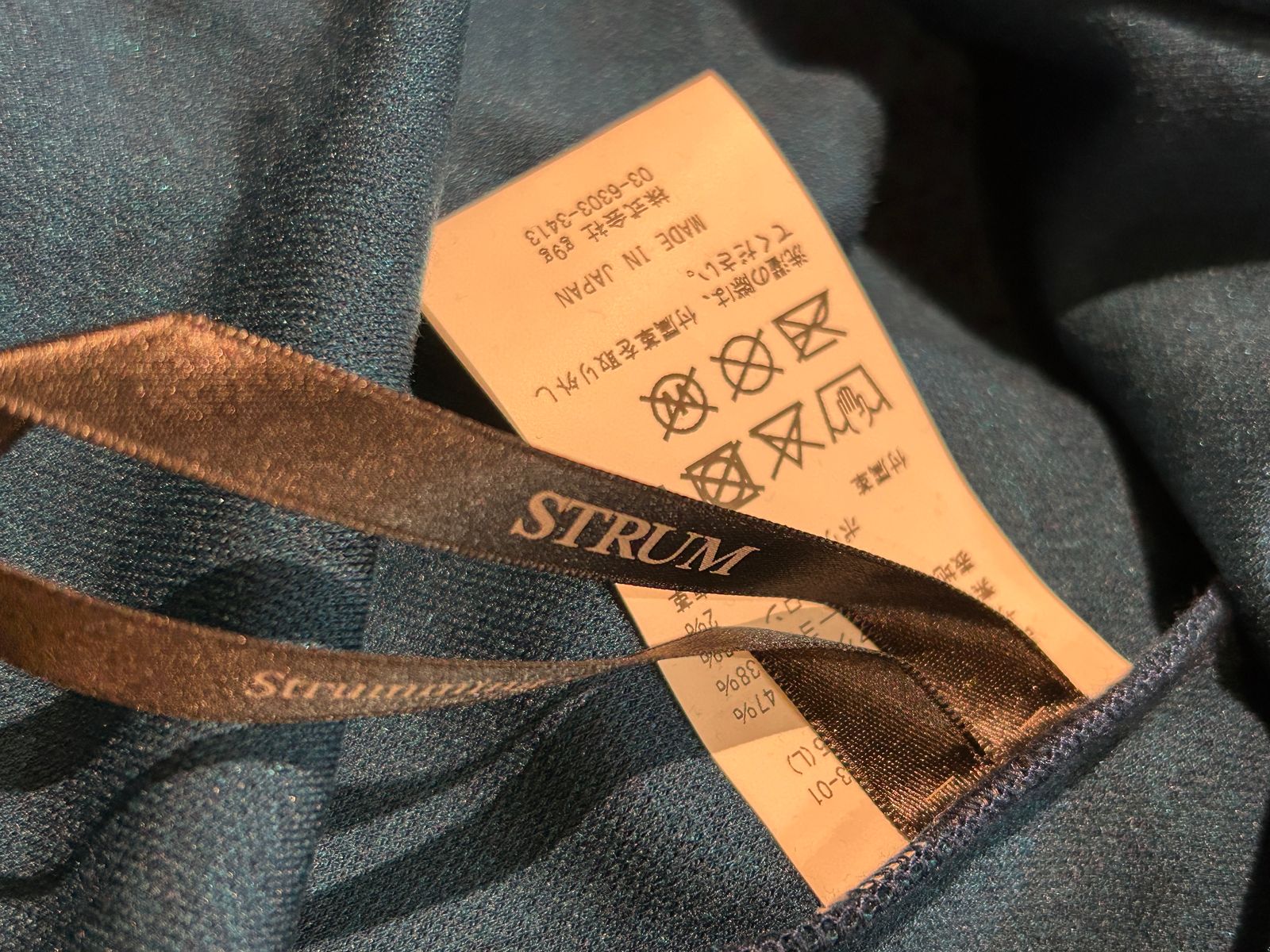 Acrylic Rayon Nylon Stretch Ponte Fabric L/S Crew Neck T-shirt / アクリル レーヨン ナイロン ストレッチ ポンチ L/S クルーネック Tシャツ  / ターコイズ