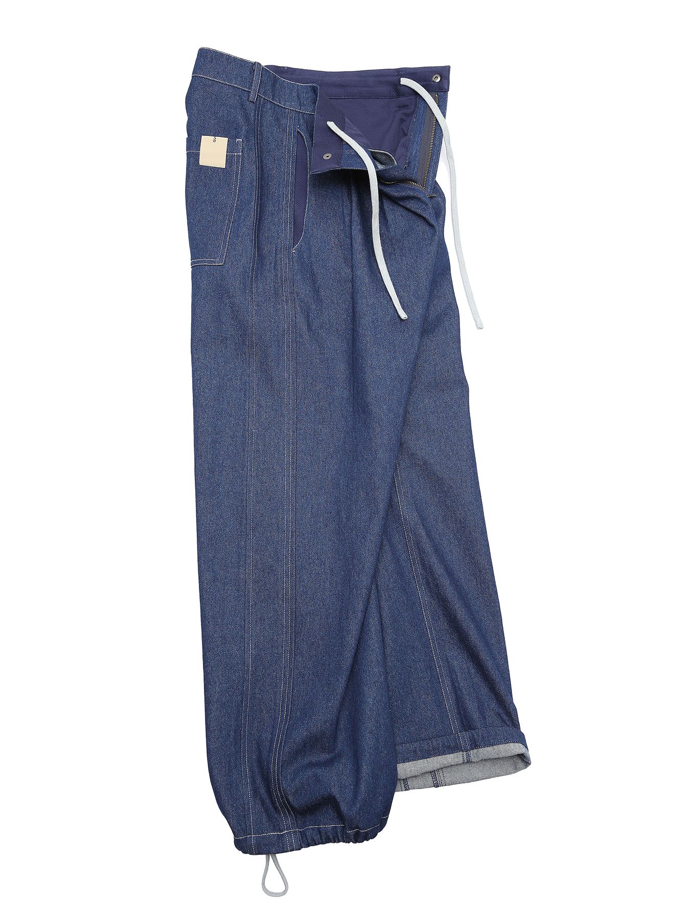 DENIM-MESH PANTS / インディゴ【QUOLT】