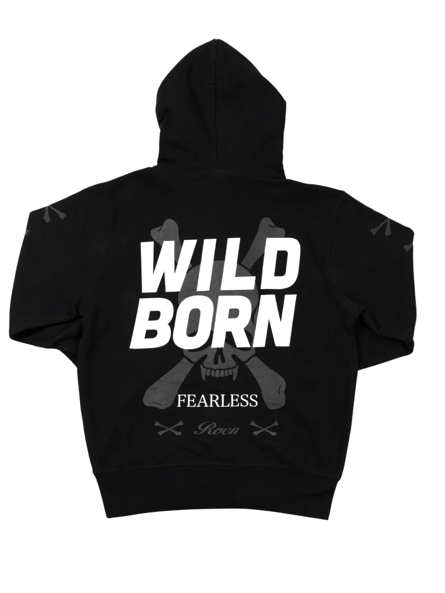 WILD BORN  PK / 長袖ジップパーカー / ブラック 【Roen】