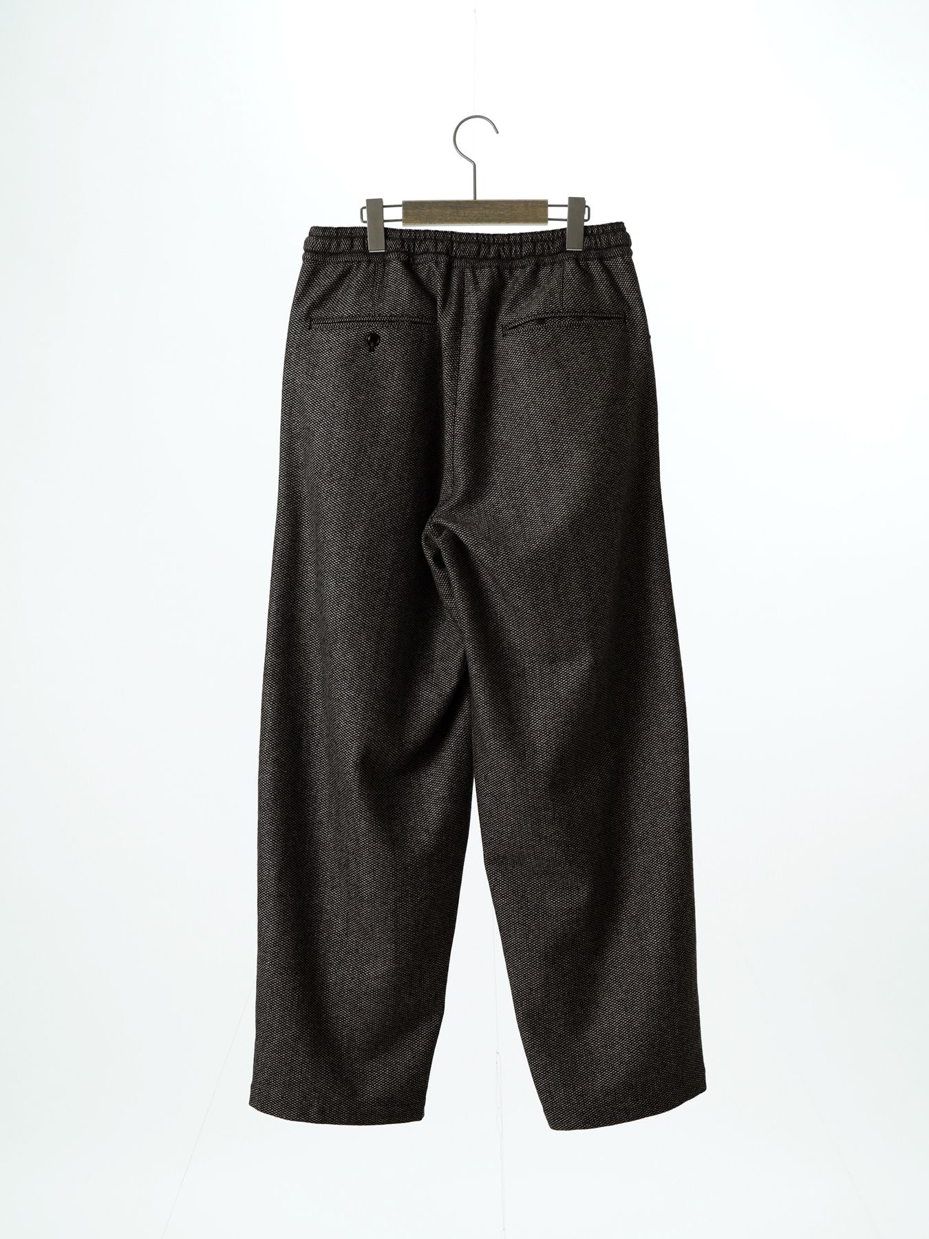 【予約品 】LOUNGECUT TORAUSERS / ワイドトラウザーズ / ダークブラウン×ブラック