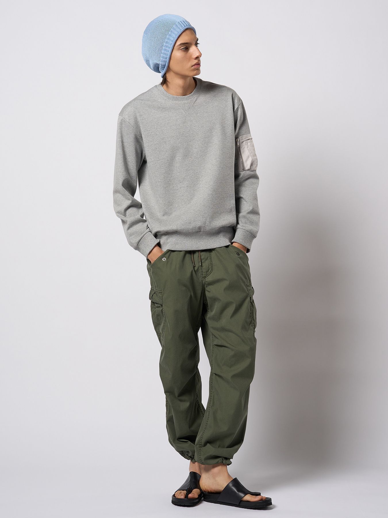 【予約品 9月23日(火) 締切】GIMA roll beanie / 擬麻 ロールビーニー / ライトブルー