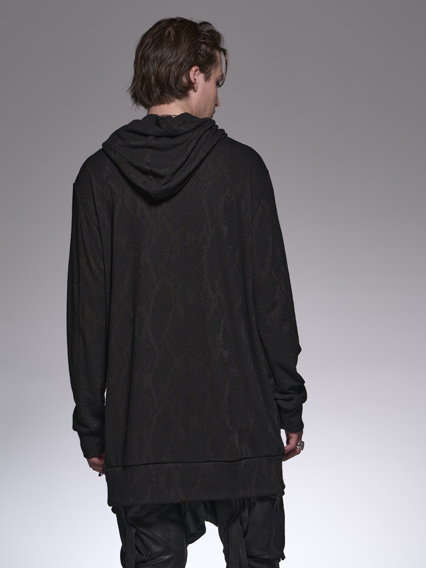 《予約品6/17締め》 PythonJQD Jersey Hoodie / パイソンジャガード織パーカー / ブラック