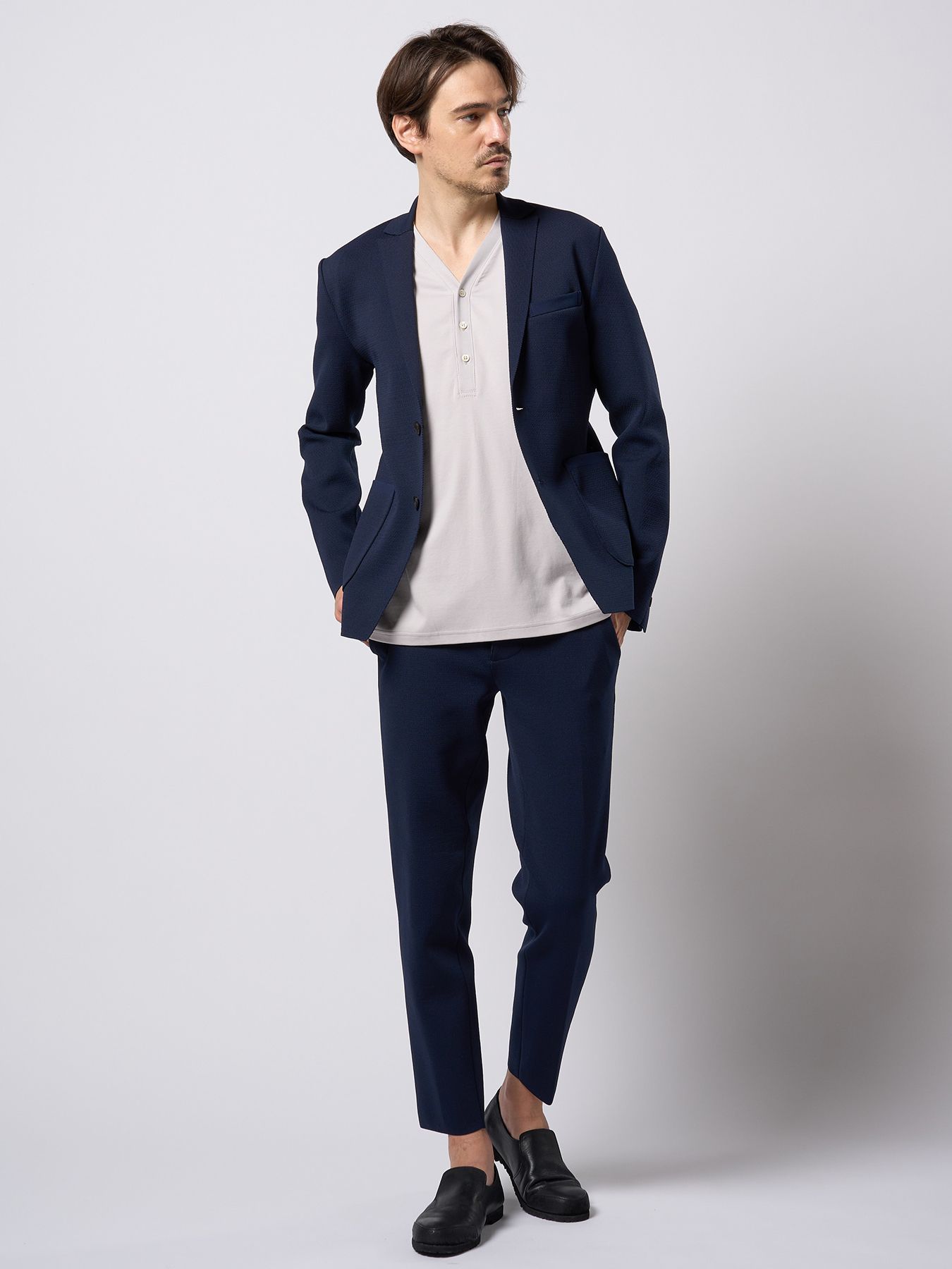 【予約品 9月23日(火) 締切】combination slip-on shoes / コンビネーション スリッポンシューズ / ブラック