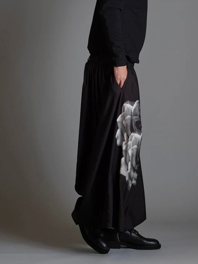 ギャザーバギートラウザーズ 薔薇 455006-022P 【NOID.】