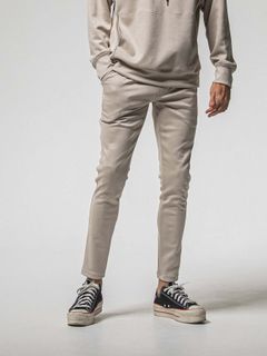 【予約品 8月31日(日) 締切】CHRIS EASY SUEDE TUCK PANTS / クリス イージー スウェードタックパンツ / グレージュ