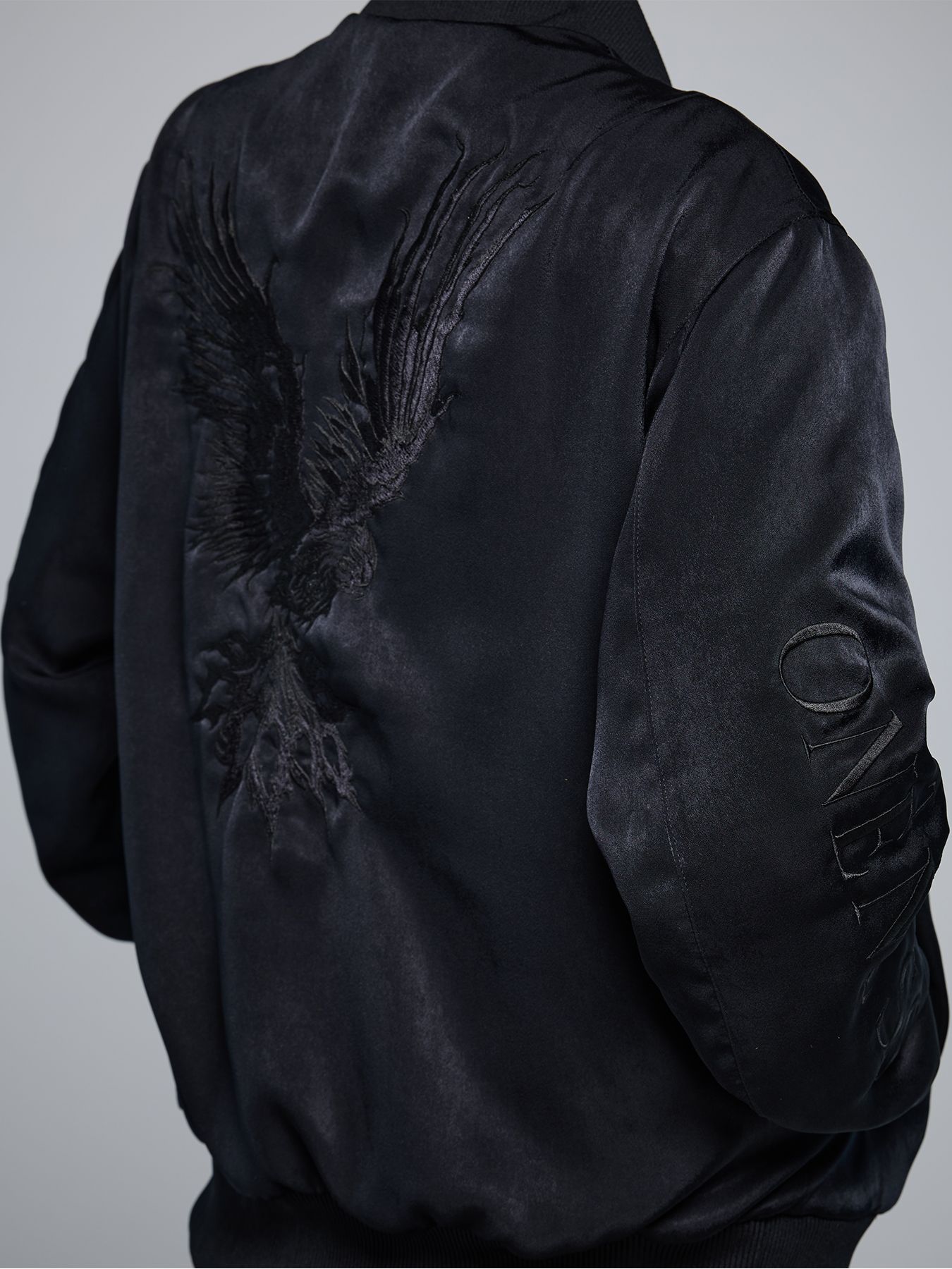 【予約品 5月18日(日) 締切】Reversible Bomber Jacket / リバーシブル ボンバージャケット / ブラック&ブラック刺繍