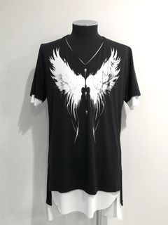 コラボLayered V NeckT-Shirt / レイヤードTシャツ / ブラック×ホワイト【kiryuyrik featuring TAKAMIZAWATOSHIHIKO】